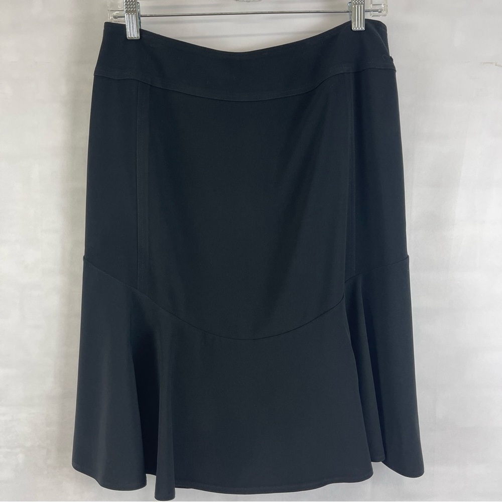 Chanel Women’s Black Flared Hem Skirt – Size 46 US Size 12 (Made in France)